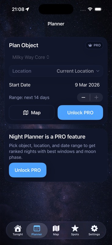 DarkScout planning screen